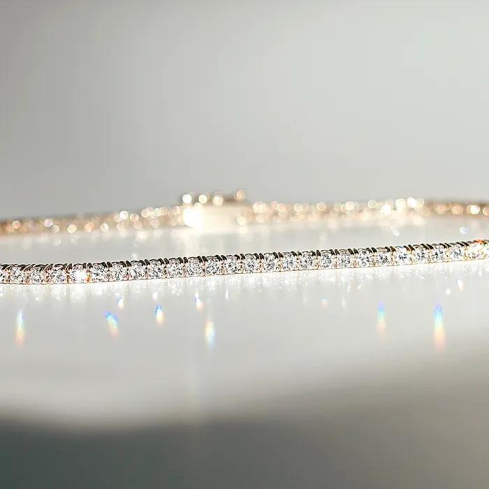 [14K/Lab Diamond] Bright Tennis Bracelet (1.6mm)