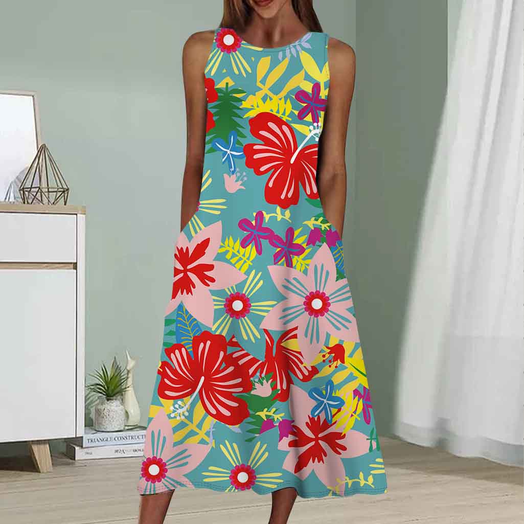 

Летнее модное сексуальное платье без рукавов, мягкое повседневное платье с принтом в виде 3D банановых листьев, платье без рукавов на бретельках 8XL зелёный