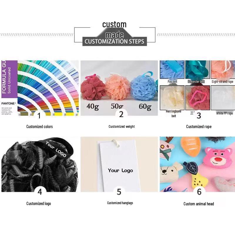 Premium Enlarged Durable Bath Ball - Soft, Solid Color, Non-Dispersing Foaming Net for Effective Back Rubbing and Bathing