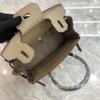 Cross-border Lychee Pattern Color Matching Platinum Bag Cowhide Women's Bag Contrasting Color Handbag Large Capacity Shoulder Crossbody Wedding Bag
