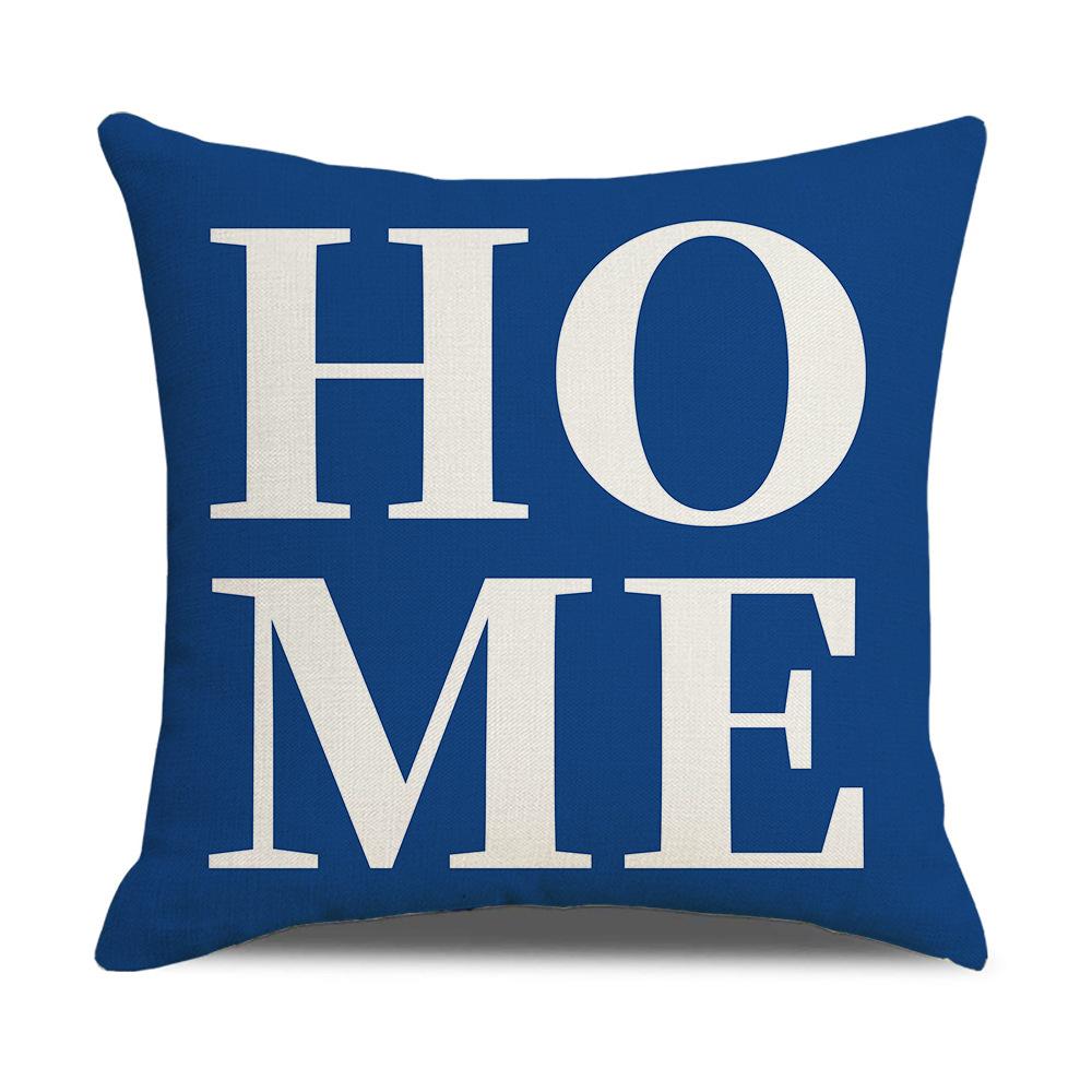 Simple Household Items Letter Geometric Print Square Pillowcase Car Cushion Sofa Pillowcase