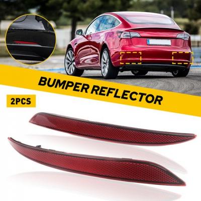 For Tesla Model 2017-23 3 Rear Bumper Reflector Lamp Case Driver Passenger Side