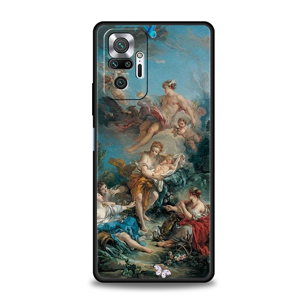 Renaissance Art Painting Phone Case For Xiaomi Redmi Note 14 13 5G 10 11 12 Pro Plus 4G 14C 13C 12C 10C Black Cover