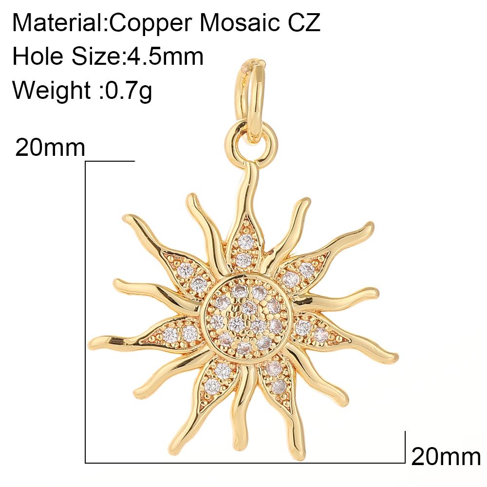 Bohemian Sun Moon Star Charms for Jewelry Making Supplies Rainbow Star Gold Color Pendant Dijes Diy Earrings Bracelet Necklace