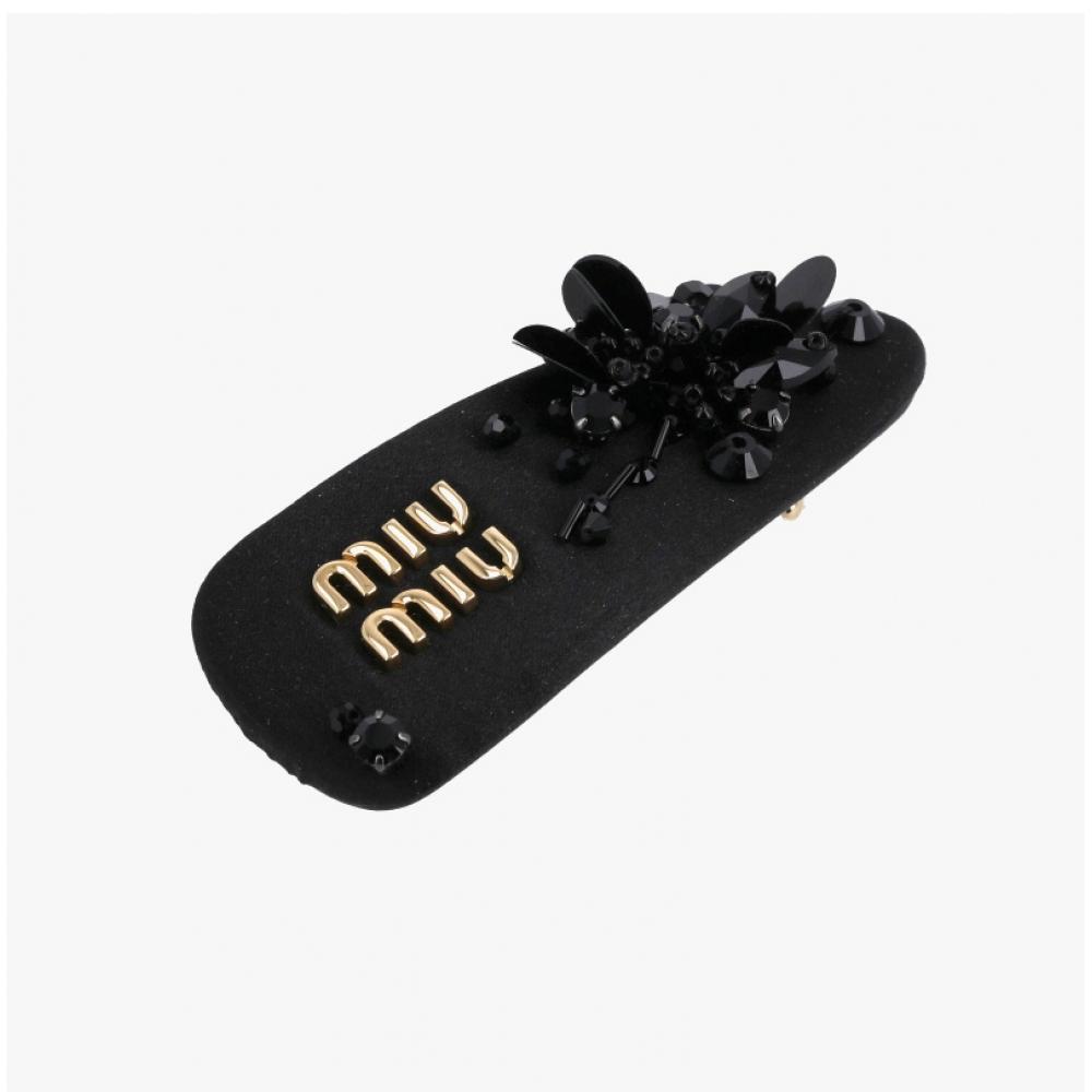 Miu Miu 5if092 2doe F0002 Logo Satin Hair Clip