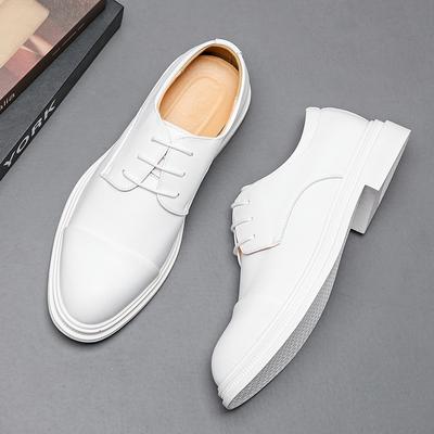Fashion Luxury Fashion New Men's White Lace Up Patent Leather Oxford Shoes Designer Male Formal Wedding Prom Dress Homecoming Footwear