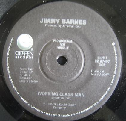 

7inch Record JIMMY BARNES - Working Class Man 9287497PROMO Geffen Records 1985 Canada Rock Used