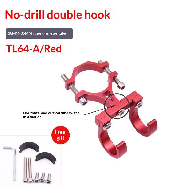 

Electric Scooter Hooks Double Metal Helmet Rack Simple Bike Shelf Tube Storage Hanger Buckle Hooks For Motorcycle Bike Hooks червоний