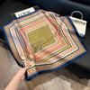 Silk scarf 71 * 71 imitation silk square scarf Korean atmosphere neck silk scarf flower pattern flower polka dot scarf