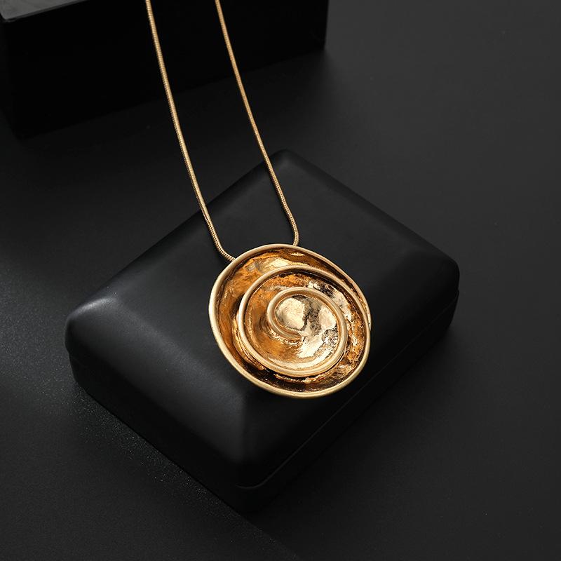 Sweater Chain Jewelry Personality Irregular Design Temperament Retro Pendant Long Necklace