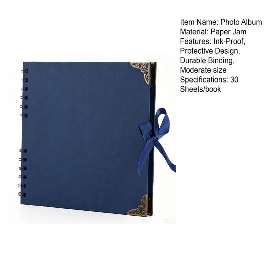 DIY Scrapbook Photo Album Metal Corner Cardstock with Protectors