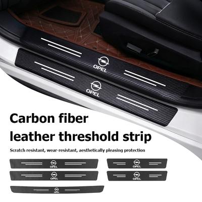 4pcs Car Door Sill Protector Carbon Fiber Threshold Stickers For Astra G H J K F Corsa D Zafira B Insignia Mokka Regal