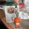 Metal Keychain A Little Highland Cow for You Keychain, 3D Resin Keyring with Birthstone Charm & Sentiment Card, Your Daily Reminder of Quiet Strength
