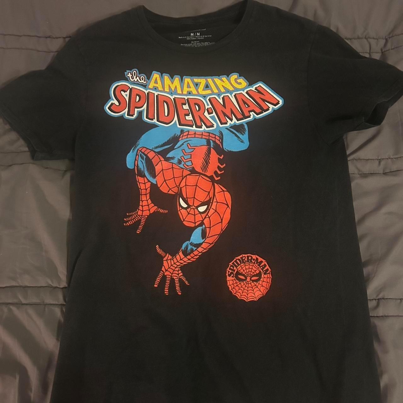 NEW! Reprint Spider man Women Men s Black T-shirt Size S-4XL XXL
