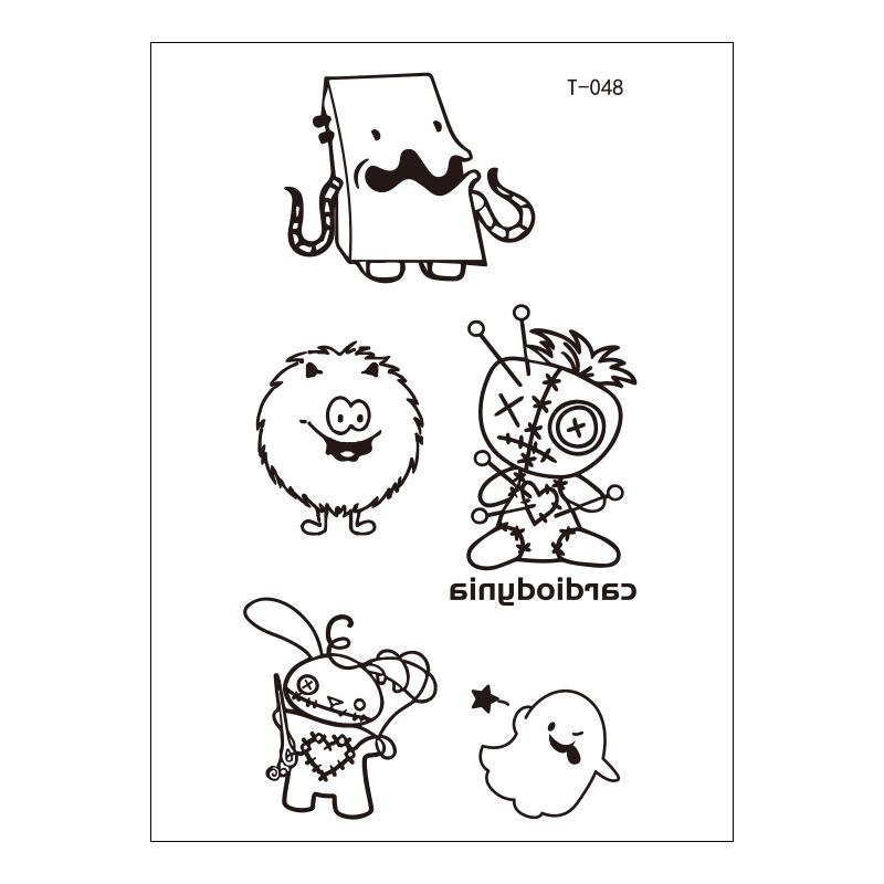 Schönheitsaufkleber Cartoon Tattoo Aufkleber Niedlicher Temporärer Tattoo Aufkleber Klein Frisch Wasserdichter Tattoo Aufkleber