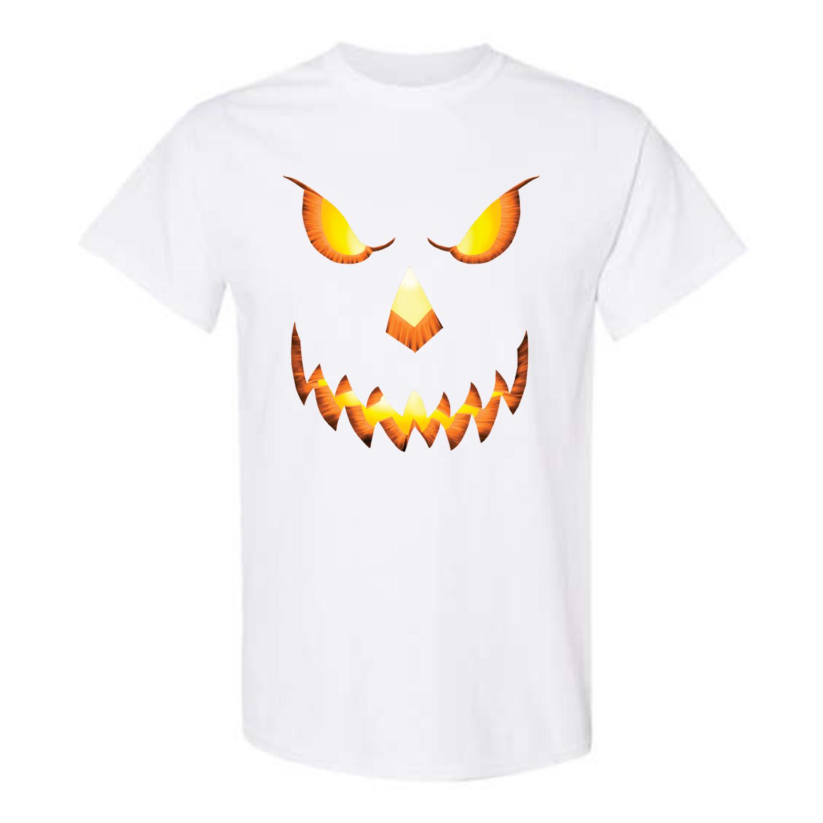 Halloween Pumpkin Head T-Shirt Cut Out Spooky Skeleton Skull Funny Costume NEW S разноцветный
