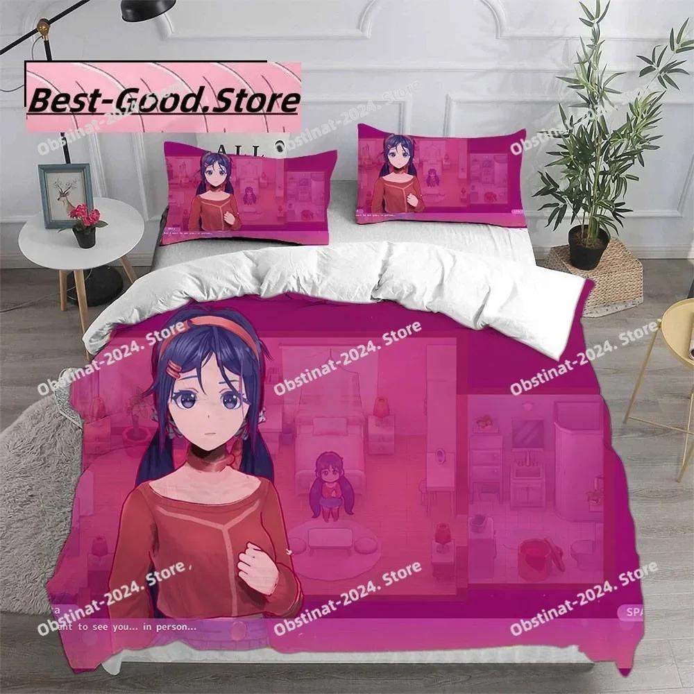 Kawaii girl Game MiSide Bedding Set Quilt Bed Cover Comforter Duvet Cover Pillow Case 3 Pieces Sets Teenagers Children's Gifts