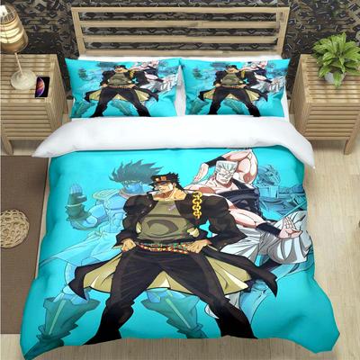 Popularne Zestawy Pościeli z Nadrukiem Kreskówki J-Jojo'S Bizarre Adventure Zestaw do Sypialni Zestaw Kołdry dla Nastolatków Dziewczyn Rozmiar Twin Single Prezent dla Dziecka