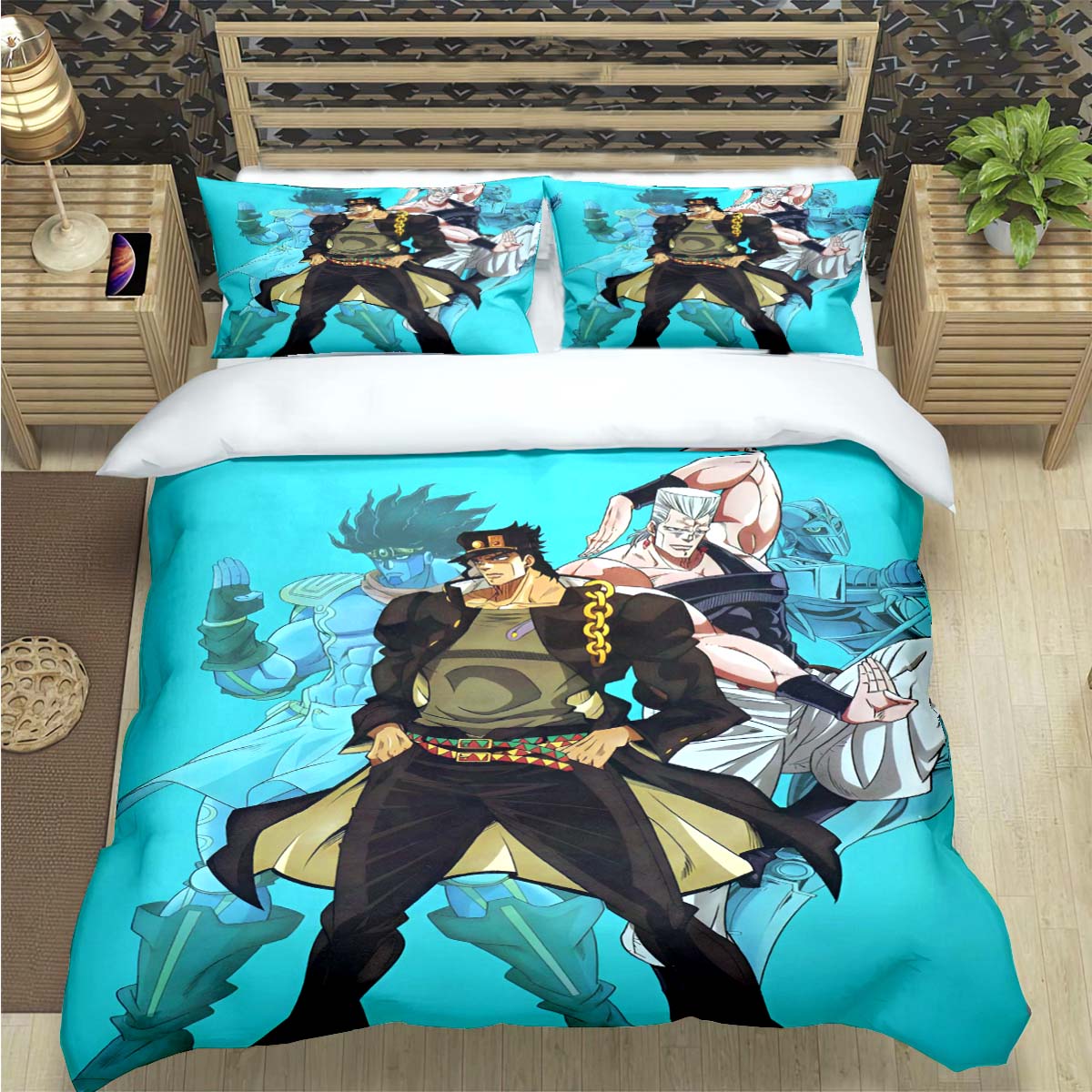 

Popular Carton J-Jo’s Bizare AdventurePrint Beding Sets Bed Suplie Set Warm Comforter Set Tens Young Girls Twin Single Kid Gift 100*200cm Single