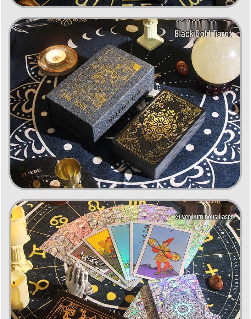 Rider-Waite Tarot Deck: Beginner-Friendly, Hot Stamped, Waterproof PVC Cards for Card Games.