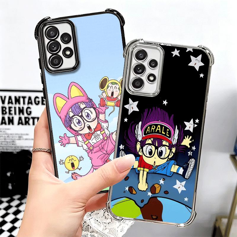 Arale S-Slump Anime Plating Phone Case For Samsung A17 A07 A37 A57 A16 A56 A15 A55 A14 A54 A13 A53 A26 A36 A25 A35 A24 A34 A23 A