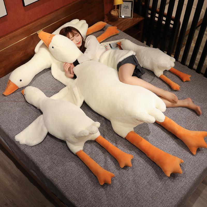 35/50/90/130CM Funny Goose Plush Stuffed Soft Duck Sleeping Pillow Sofa Cushion Kids Girlfriend Birthday Gift Toy