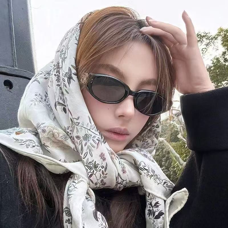 Cat Eye Texture Sunglasses Women'S Anti-Ultraviolet Light Luxury Small Frame Sunglasses High-End Fashion Glasses Tide