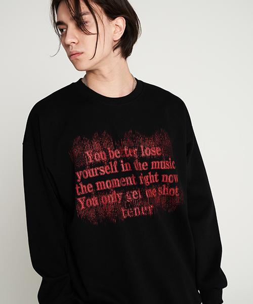Tener Lettering Plywood Sweatshirt Black Black/F