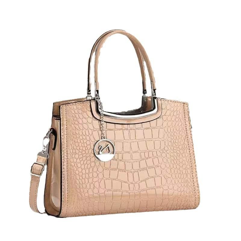 Stylish Large Capacity Pu Tote Bag With Stone Pattern Ideal For Daily Commuting And Fashion