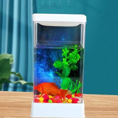 Small Aquarium Compact Aquarium Starter Kit With Light And Filter Home Decor Small Landscape Supplies For Living Room Office