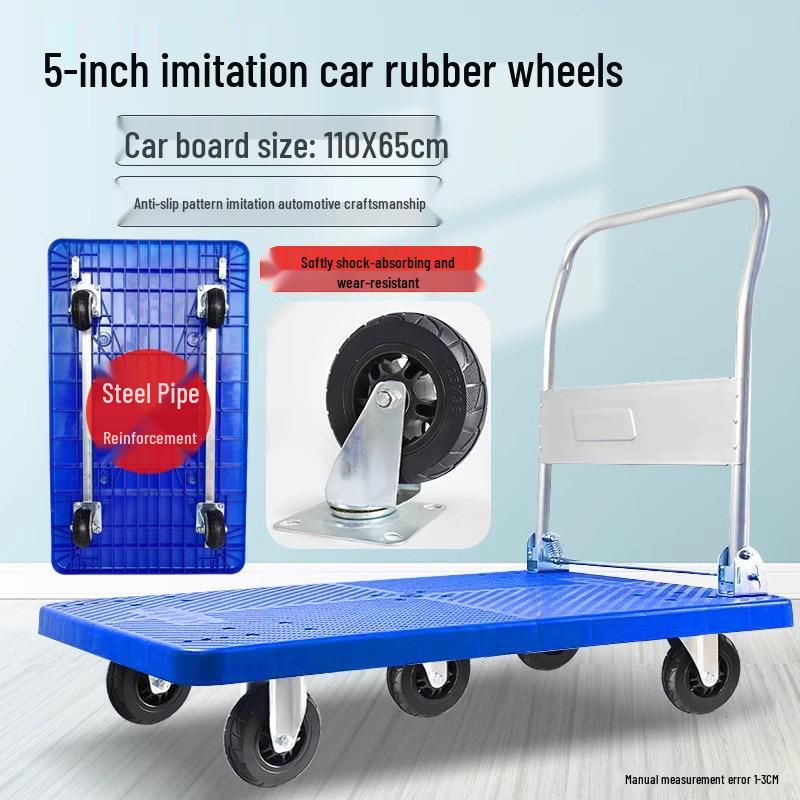 Portable Folding Flatbed Hand Cart for Shopping and Transport