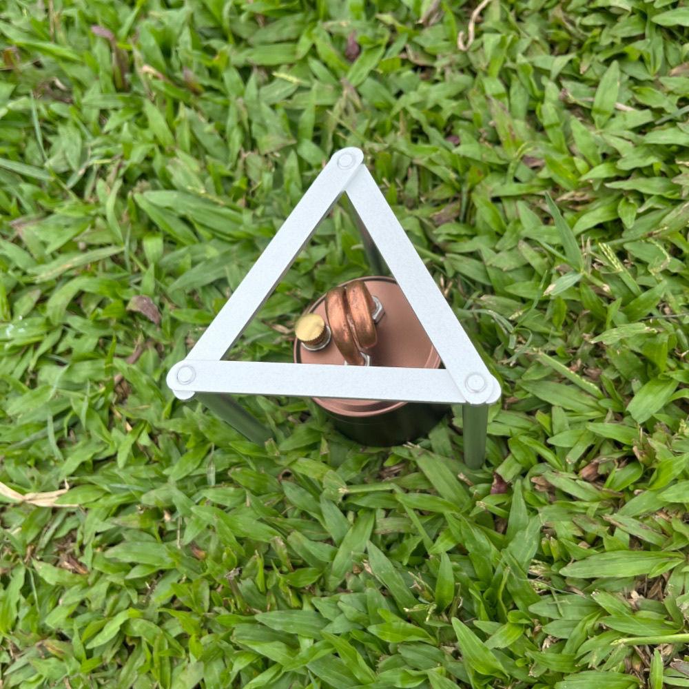 Portable Triangle Pot Holder Folding Campfire Tripod Outdoor BBQ Triangular Bracket Multifunctional Detachable Grill Pot Rack