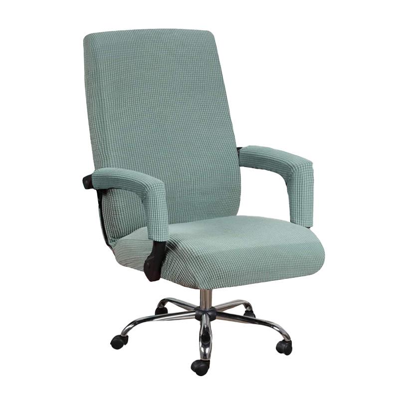 Elastic Polyester Corn Grid Fabric Chair Cover - Dustproof, Wear-Resistant, Stretch Seat Cover for Home and Office Chairs with Armrests.