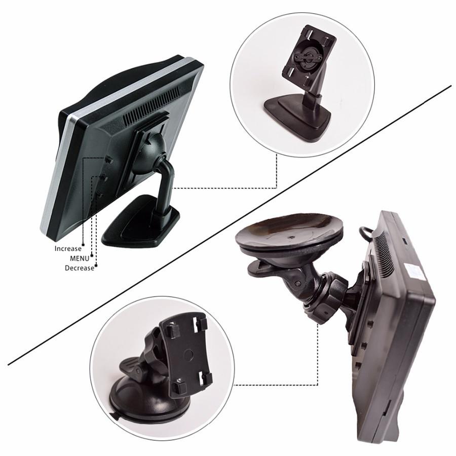 5 Inch Car Monitor TFT LCD HD Digital +8LED HD Dynamic Trajectory Car Rearview Camera Reverse Parking Waterproof