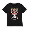 One Piece Straw Hat Crew Logo Kids T-Shirt 7-13 Years, Black