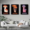 Póster de Setas Variadas Moderno Lindo Comida Seta Dibujos Animados Pintura en Lienzo Arte de Pared Imagen para Cocina Sala de Estar Decoración del Hogar