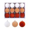 Set of 12 Velvet Touch Christmas Ornaments Lightweight 6CM Flocked Christmas Balls for Office and Home Ambiances