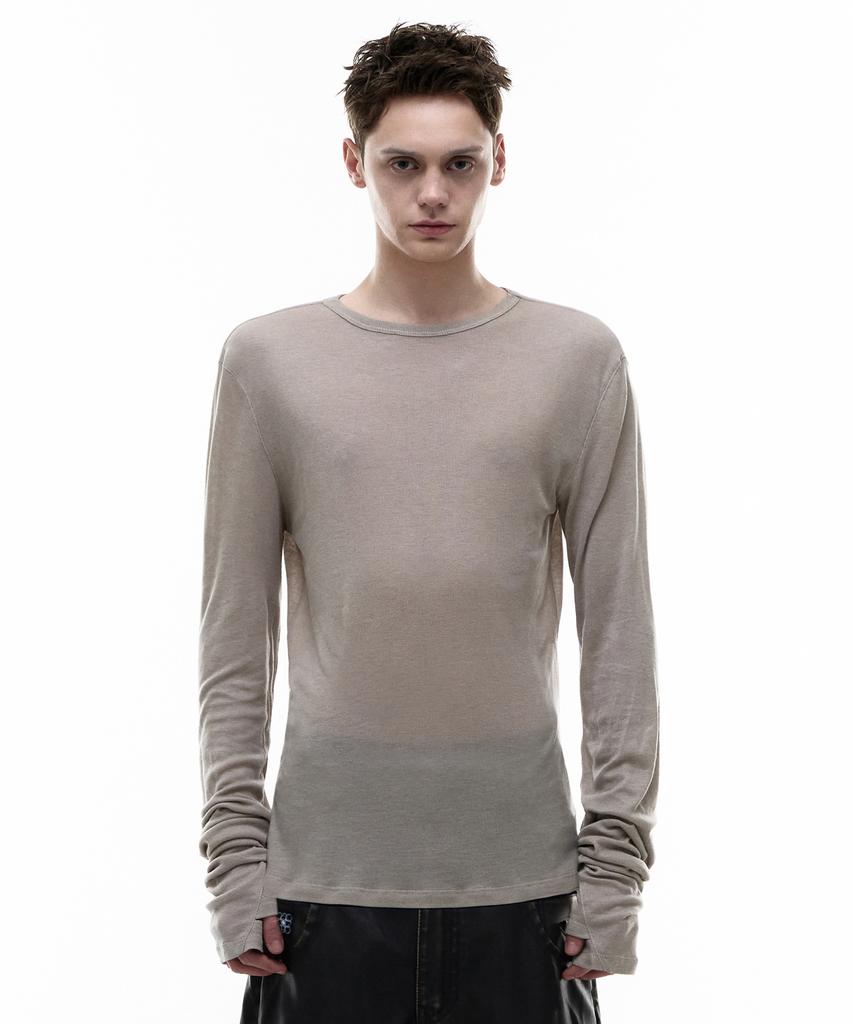 Opeoseu0012 Op. 07 Veil Long Sleeve Beige