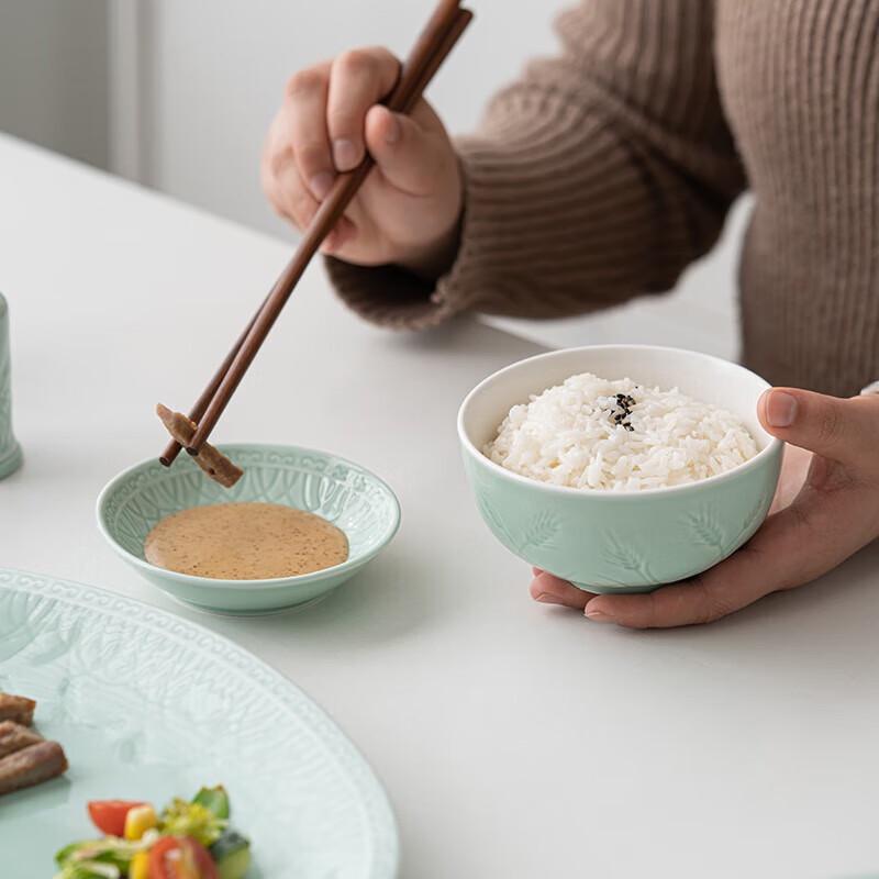 Sushic 56-Piece Celadon Ceramic Dinnerware Set