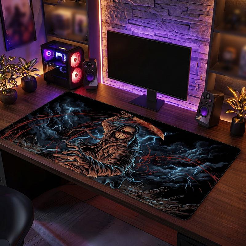 Big Mouse PadFriday the 13th Jason Voorhees Extended Soft Desk Mat Gaming Office Computer Table Decor Mat