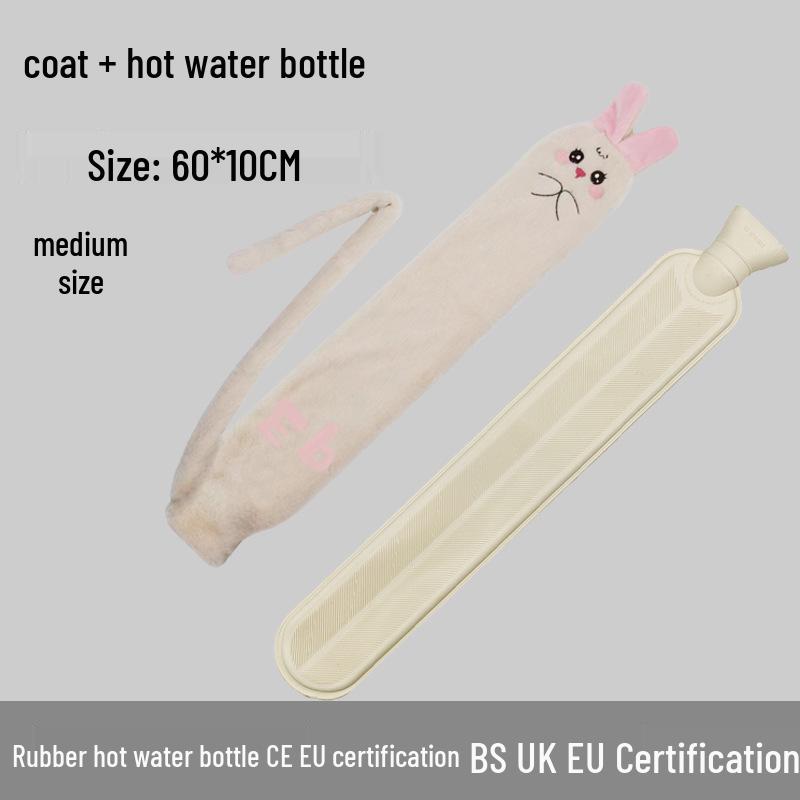 Explosion-Proof Hot Water Bottle: Rubber Design for Stomach and Feet, Long-Lasting Warmth