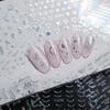 30Sheets Diamond Design Nail Sticker Laser Silver Star Heart Nail Decals 5.5*6.5cm Shiny Adhesive French Line Stripe Nail Slider