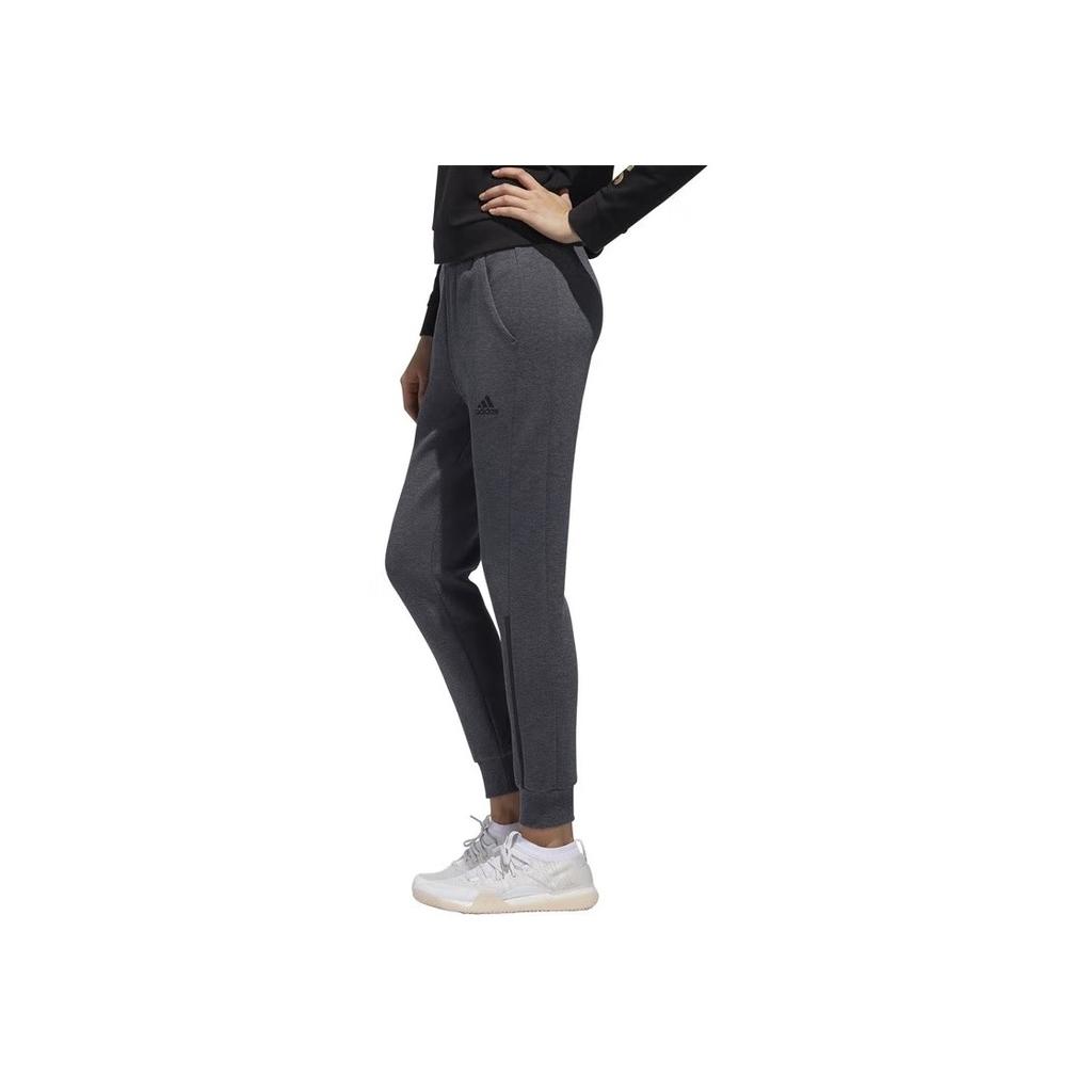 Adidas Casual Tapered Warm Durable Knitted Sports Pants Women Pants Dark-Gray DX7189