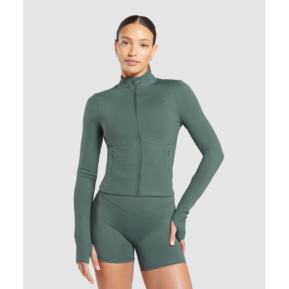 

Gymshark Elevate Tracktop Slate Teal B8a9y Tbnh XS
