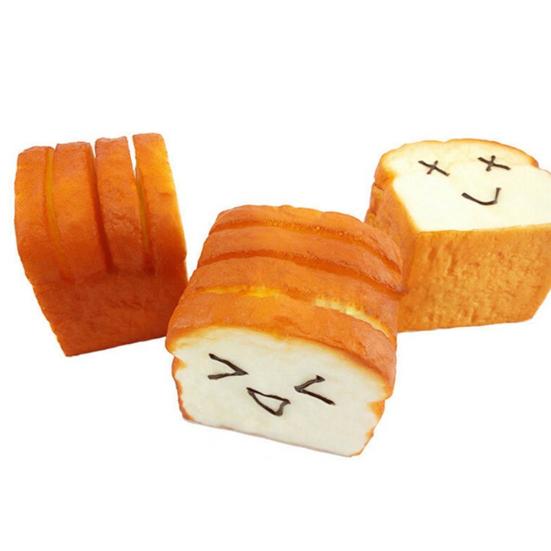 Toast Bread Squishy Expression Card Cellphone Holder Hand Pillow Stress Reliever