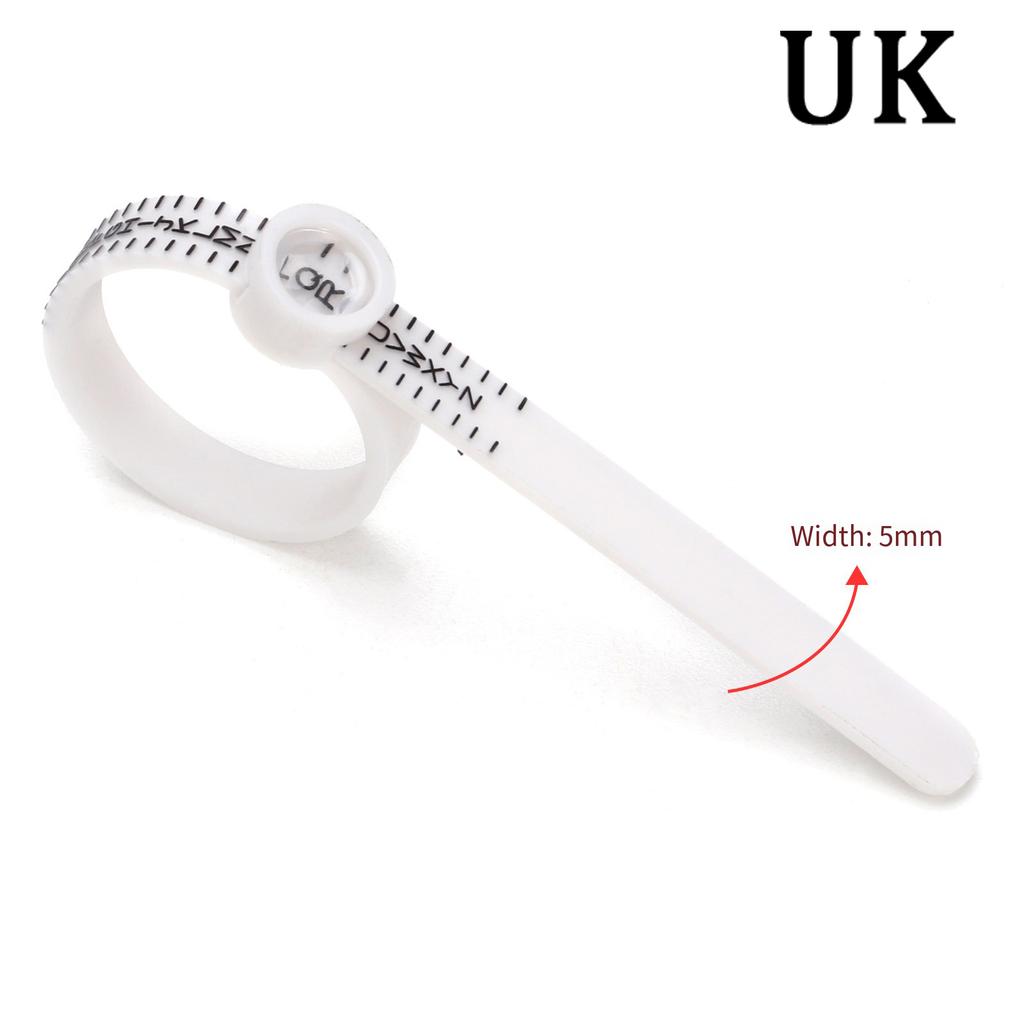 US/UK/EU/HK Size Ring Ruler Ring Measuring Tape Ring Measuring Tool Annular Coil Finger Size Filter with Magnifying Glass