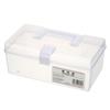 Scatola Portatile Trasparente con Manico Contenitore Multifunzione Forniture per Batteria Forbici Unghie Strumento di Bellezza Organizza