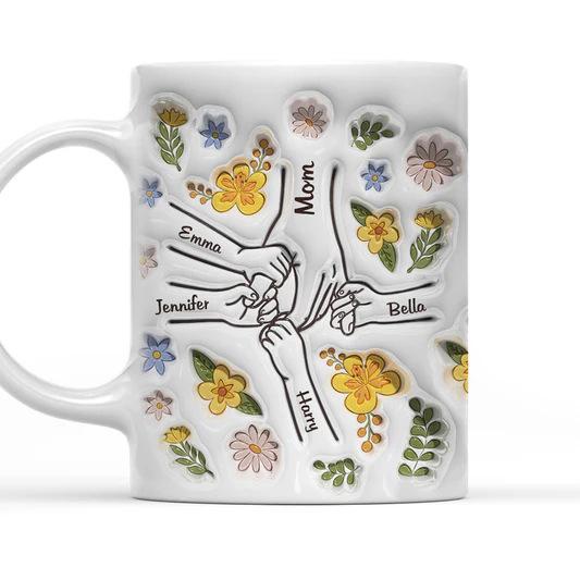 New Personalized 3D Mug Mom Hold Our Hands Mom Hold Our Hands 11oz