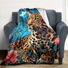 1PC Leopard Print Blanket, Throw For Sofa, Bed, Travel, Camping, Livingroom, And Bed, Printing Blanket With Soft And Warm Fabric Yy250918127