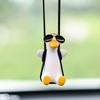 Gypsum Cute Anime Car Accessory Swing Duck Pendant Auto Rearview Mirror Ornaments Birthday Gift Couple Accessories